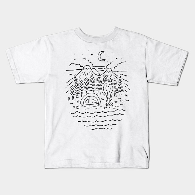 The Great Outdoors (for Light) Kids T-Shirt by quilimo